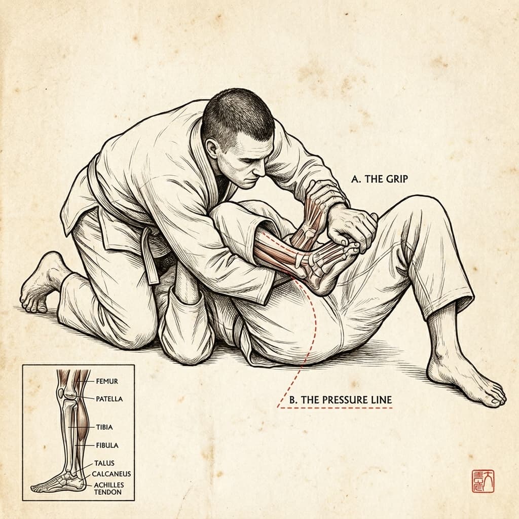 Engraved plate illustrating The Toe Hold